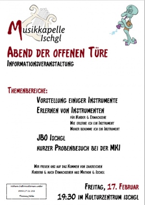 Abend der offenen Türe 17.02.2017